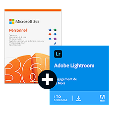 Pack Adobe Lightroom + Microsoft 365 Personnel