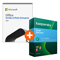Pack Office Famille et Petite Entreprise 2021 + Kaspersky Total Security