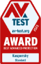 AV Test Award Best Advanced Protection Kaspersky Standard