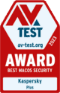 AV Test Award Best macOS Security Kaspersky Plus